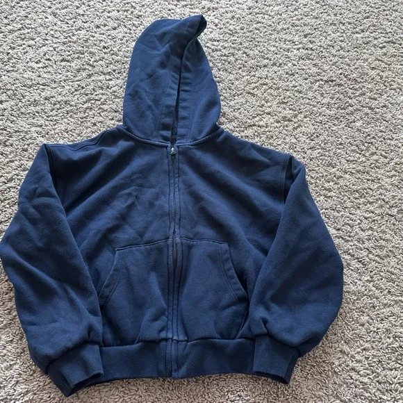 Preloved GAP Kids Dark Blue Zip-Up Hoodie - Picture 1 of 3